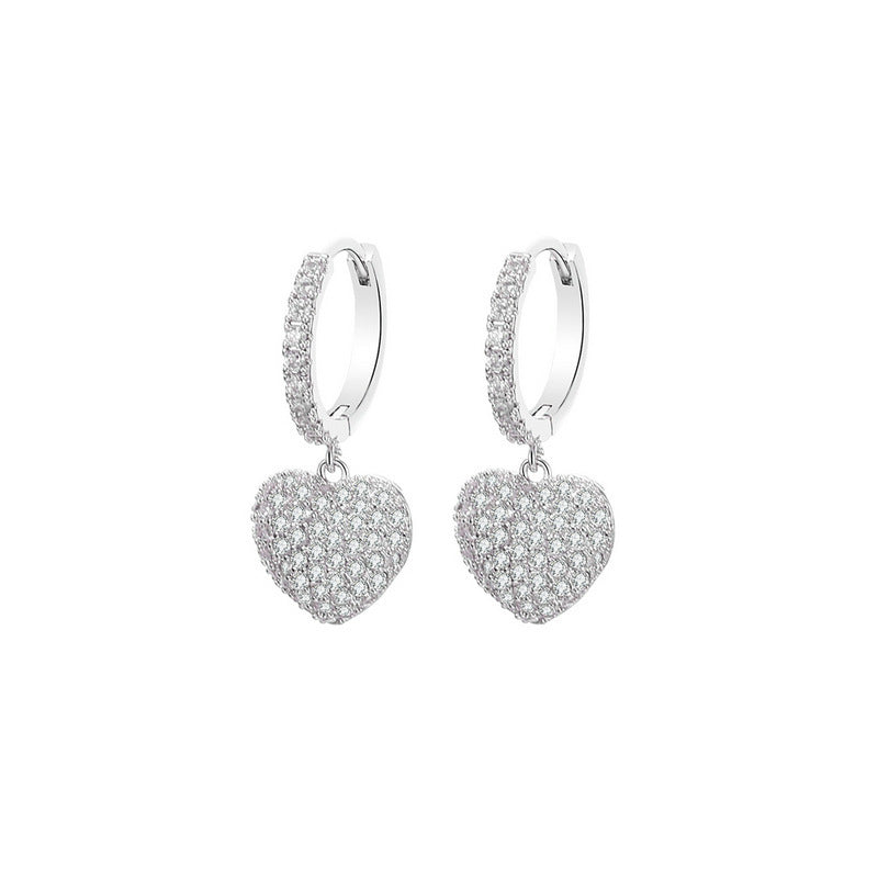 Personalized wild copper zirconium diamond earrings