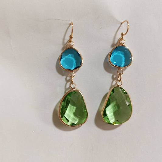 Irregular Resin Plexiglass Vintage Earrings