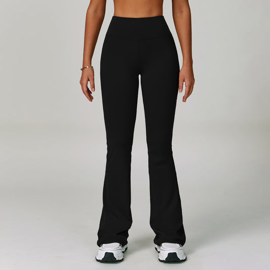 Sports High Waist Hip Lift Wide Leg Outerwear Bell-bottom Pants