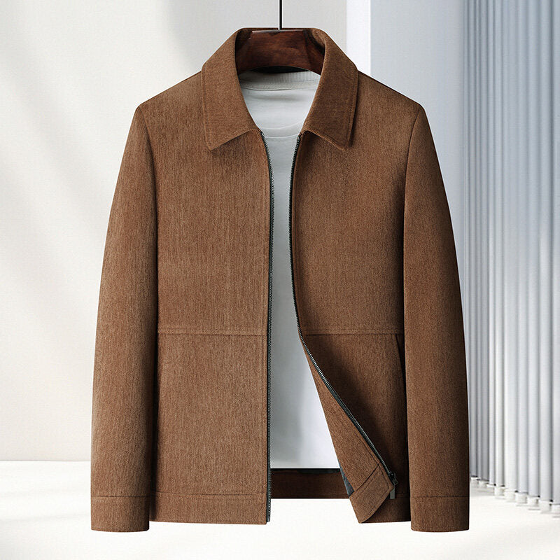Men's Jacket Lapel Casual Coat Middle-aged Shirt